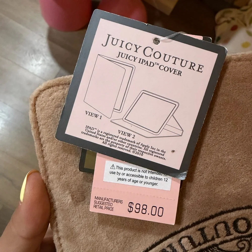 Rare Juicy Couture Suede Tan IPad Cover